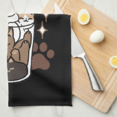 Gesponnen-fect Blend: Koffieontwerp voor Kat & Kof Theedoek (Quarter Fold)