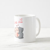 Gesponnen-fect Liefde: Kat-Themd Koffie Mok (Voorkant rechts)