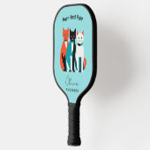Gesponnen-fect Pals Gepersonaliseerde Cat Lover's Pickleball Paddle (Links)