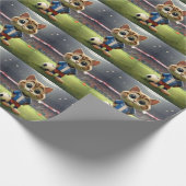 Gesponnen-fect Striker: De 3D Voetbalkat Cadeaupapier (Hoek)