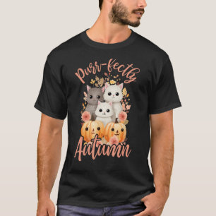Gesponnen-fectly Autumn Cottagecore Cats Halloween T-shirt