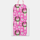 Gesponnen-fectly Feestelijk: Roze Kat Wijnzak Cadeaulabel (Achterkant)