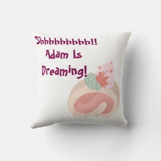 Gesponnen-fectly gepersonaliseerde croissant kusse kussen (Achterkant)