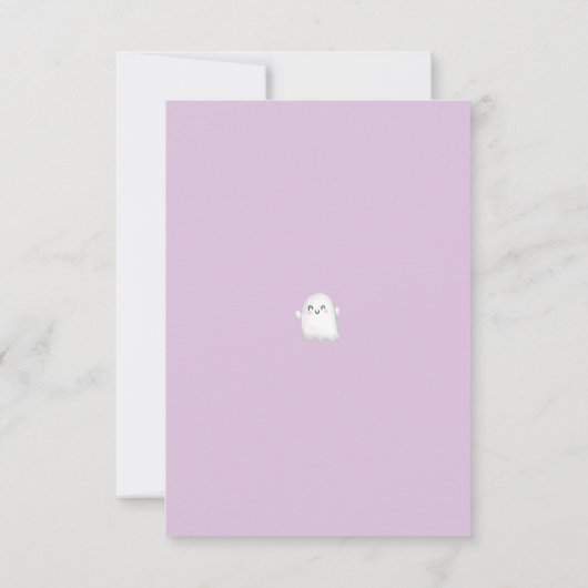 Gesponnen-fectly One Boo-day Cat Halloween 1st Bir Bedankkaart (Achterkant)