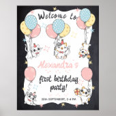 Gesponnen-fectly One: Cat Theme 1st Verjaardagsfee Poster (Voorkant)