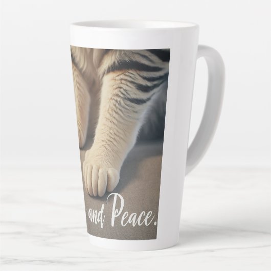 Gesponnen-fectvrede Latte Mok (Rechterhoek)