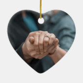 Gesponnen Gold Photo Ceramic Ornament (Achterkant)