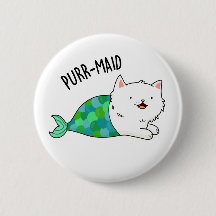 Gesponnen grappige Kitty Cat Mermaid Pun