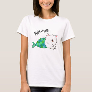 Gesponnen grappige Kitty Cat Mermaid Pun T-shirt