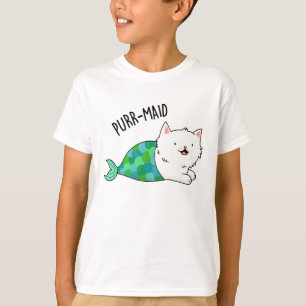 Gesponnen grappige Kitty Cat Mermaid Pun T-shirt