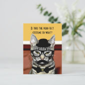 Gesponnen kat briefkaart (Staand voorkant)