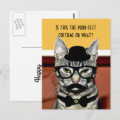 Gesponnen kat briefkaart (Voorkant / Achterkant)