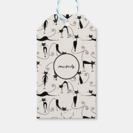 Gesponnen kat Cadeaulabel