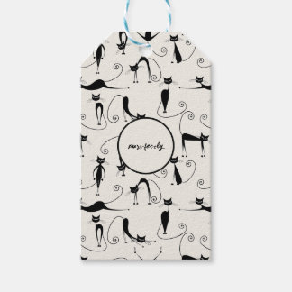  Gesponnen kat Cadeaulabel