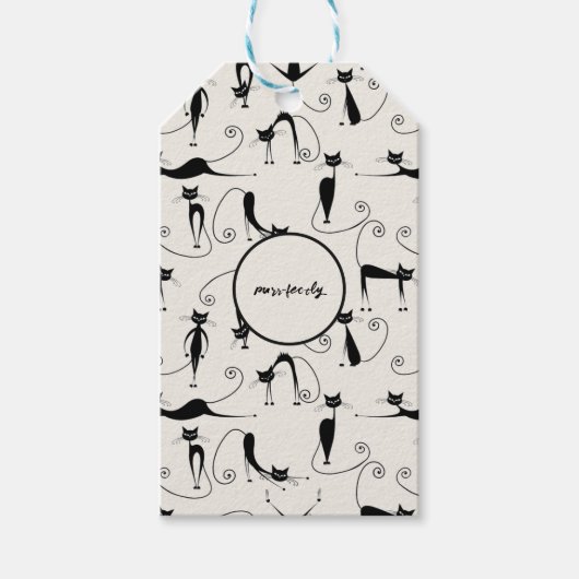  Gesponnen kat Cadeaulabel (Voorkant)