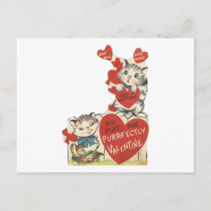 Gesponnen Kittens Valentijn Feestdagenkaart