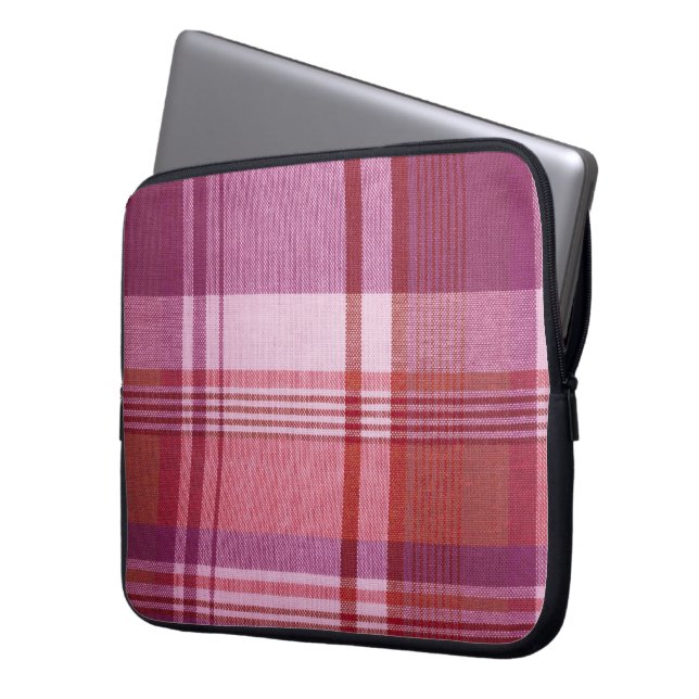 Gesponnen laptophoes laptop sleeve (Voorkant Links)