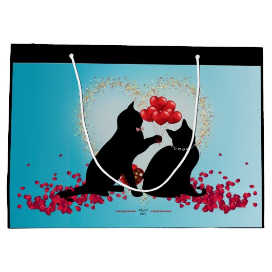 Gesponnen Liefde - Kat Valentijn Ballonnen - Cadea Groot Cadeauzakje (Achterkant)