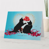 Gesponnen Liefde - Kat Valentijn Ballonnen - Cadea Kaart (Voorkant)