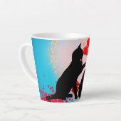 Gesponnen Liefde - Kat Valentijn Ballonnen - Cadea Latte Mok (Linkerhoek)