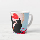 Gesponnen Liefde - Kat Valentijn Ballonnen - Cadea Latte Mok (Rechterhoek)