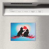 Gesponnen Liefde - Kat Valentijn Ballonnen - Cadea Magneet (Insitu (Vaatwasser))