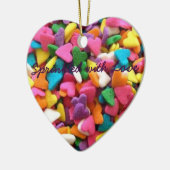 Gesponnen met liefdessuiker Ornament met hoofdbedr (Links)