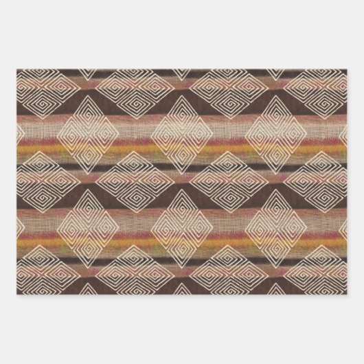 Gesponnen modderdoek geïnspireerd op aarde inpakpapier vel (Voorkant)