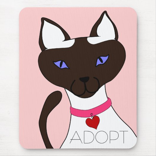 Gesponnen Moira ADOPT Pink Mousepad Muismat (Voorkant)