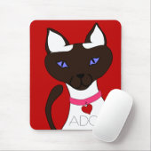 Gesponnen Moira ADOPT Red Mousepad Muismat (Met muis)