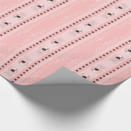 Gesponnen Moira Roze strippapier Cadeaupapier