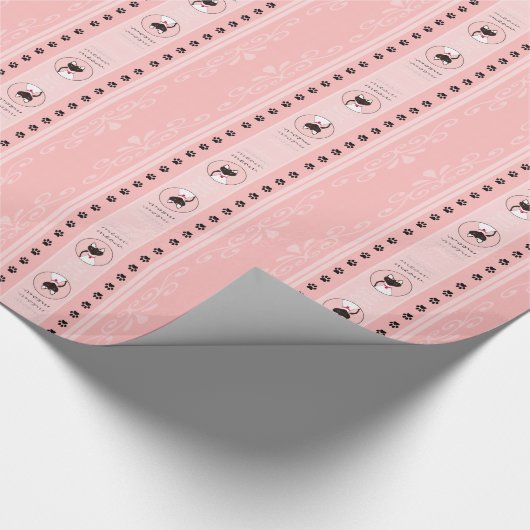 Gesponnen Moira Roze strippapier Cadeaupapier (Hoek)