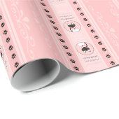 Gesponnen Moira Roze strippapier Cadeaupapier (Rol Hoek)