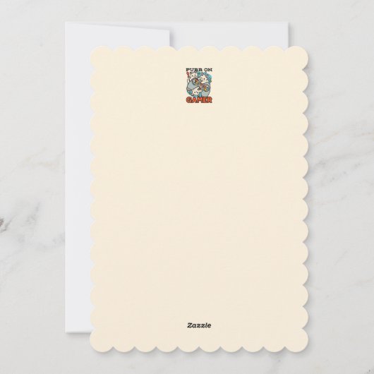 Gesponnen op Gamer - Schattige Cat Gaming Design Feestdagenkaart (Achterkant)