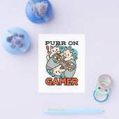 Gesponnen op Gamer - Schattige Cat Gaming Design Flyer (Enkel)