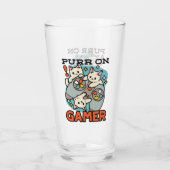 Gesponnen op Gamer - Schattige Cat Gaming Design Glas (Achterkant)