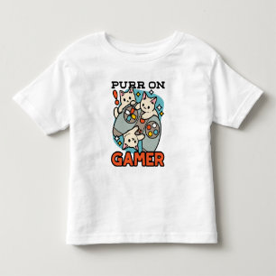 Gesponnen op Gamer - Schattige Cat Gaming Design Kinder Shirts