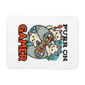 Gesponnen op Gamer - Schattige Cat Gaming Design Magneet (Horizontaal)