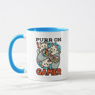 Gesponnen op Gamer - Schattige Cat Gaming Design Mok