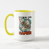 Gesponnen op Gamer - Schattige Cat Gaming Design Mok (Links)