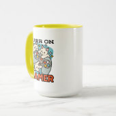 Gesponnen op Gamer - Schattige Cat Gaming Design Mok (Voorkant links)
