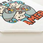 Gesponnen op Gamer - Schattige Cat Gaming Design Sherpa Deken (3/4)