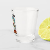 Gesponnen op Gamer - Schattige Cat Gaming Design Shot Glas (Rechts)