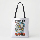 Gesponnen op Gamer - Schattige Cat Gaming Design Tote Bag (Voorkant)