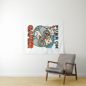 Gesponnen op Gamer - Schattige Cat Gaming Design Wandkleed (In Situ (horizontaal))
