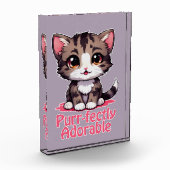 Gesponnen-perfect Schattig Chibi Kawaii Kitten in  Fotoblokken (Links)