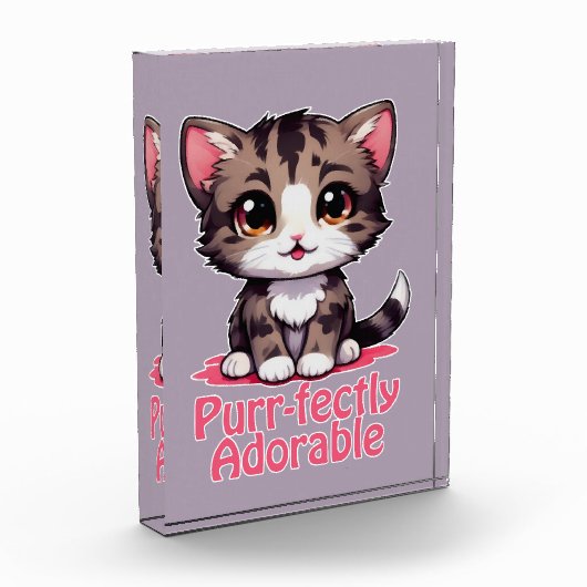 Gesponnen-perfect Schattig Chibi Kawaii Kitten in Fotoblokken (Links)