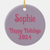 Gesponnen-perfect Schattig Chibi Kawaii Kitten in Keramisch Ornament (Achterkant)