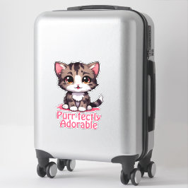 Gesponnen-perfect Schattig Chibi Kawaii Kitten in  Sticker