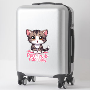 Gesponnen-perfect Schattig Chibi Kawaii Kitten in Sticker
